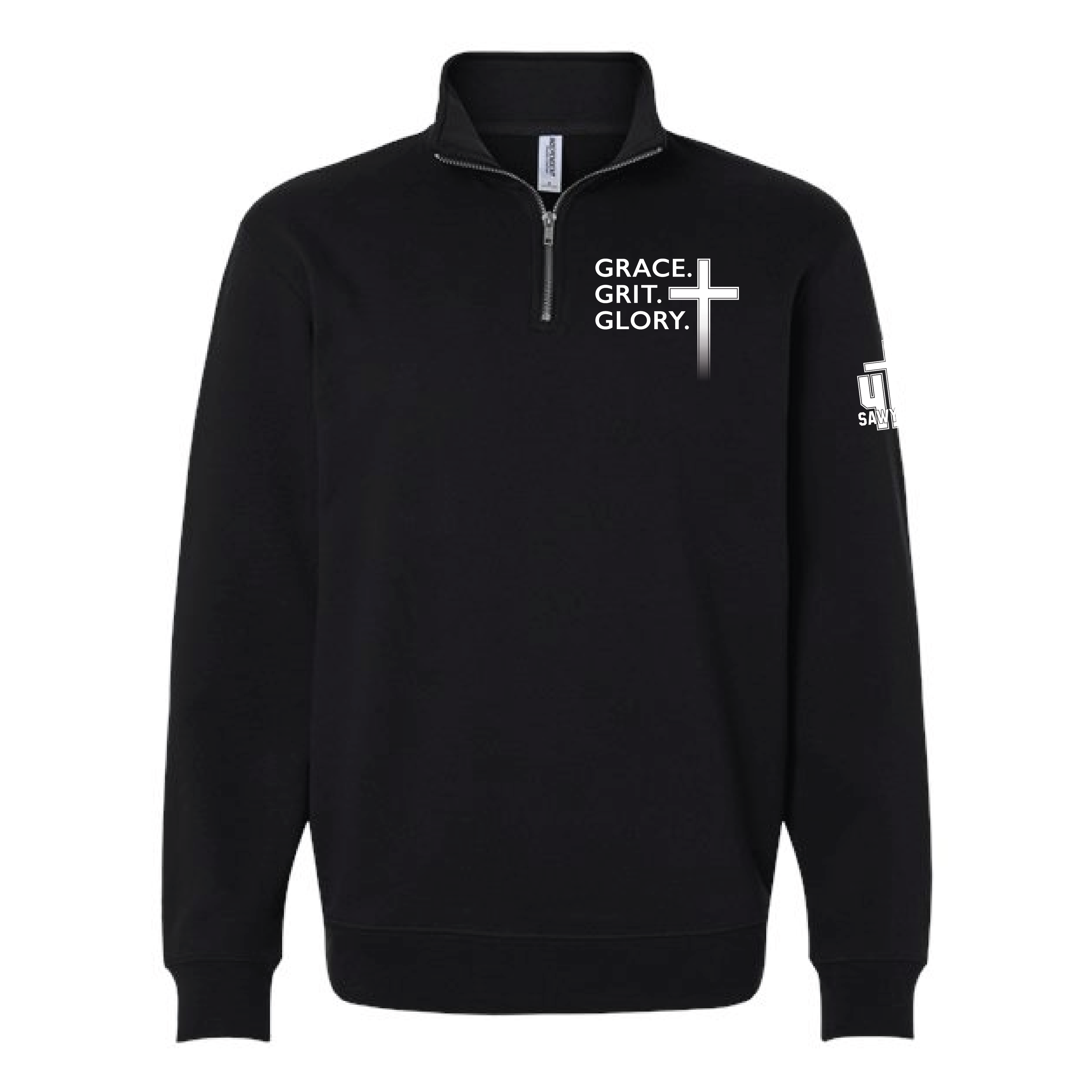 Independent Trading SS4600QZ Unisex Midweight Quarter-Zip Pullover crewneck - GG